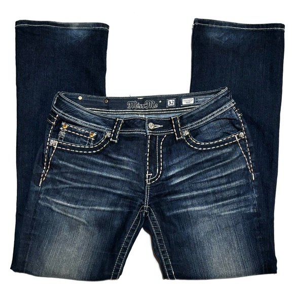 Miss Me Signature Bootcut Flap Pocket Jeans 32 - Picture 7 of 16